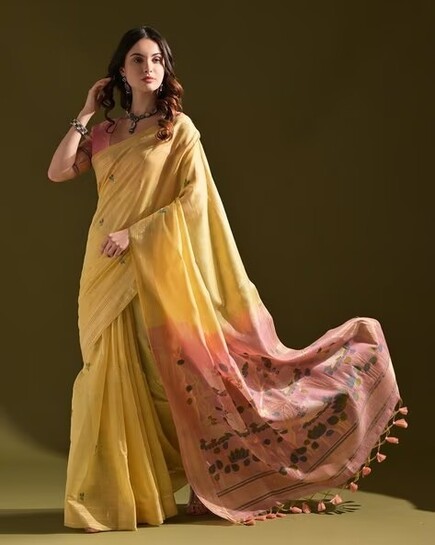 Traditional Maharastrian Soft Silk Paithani Saree