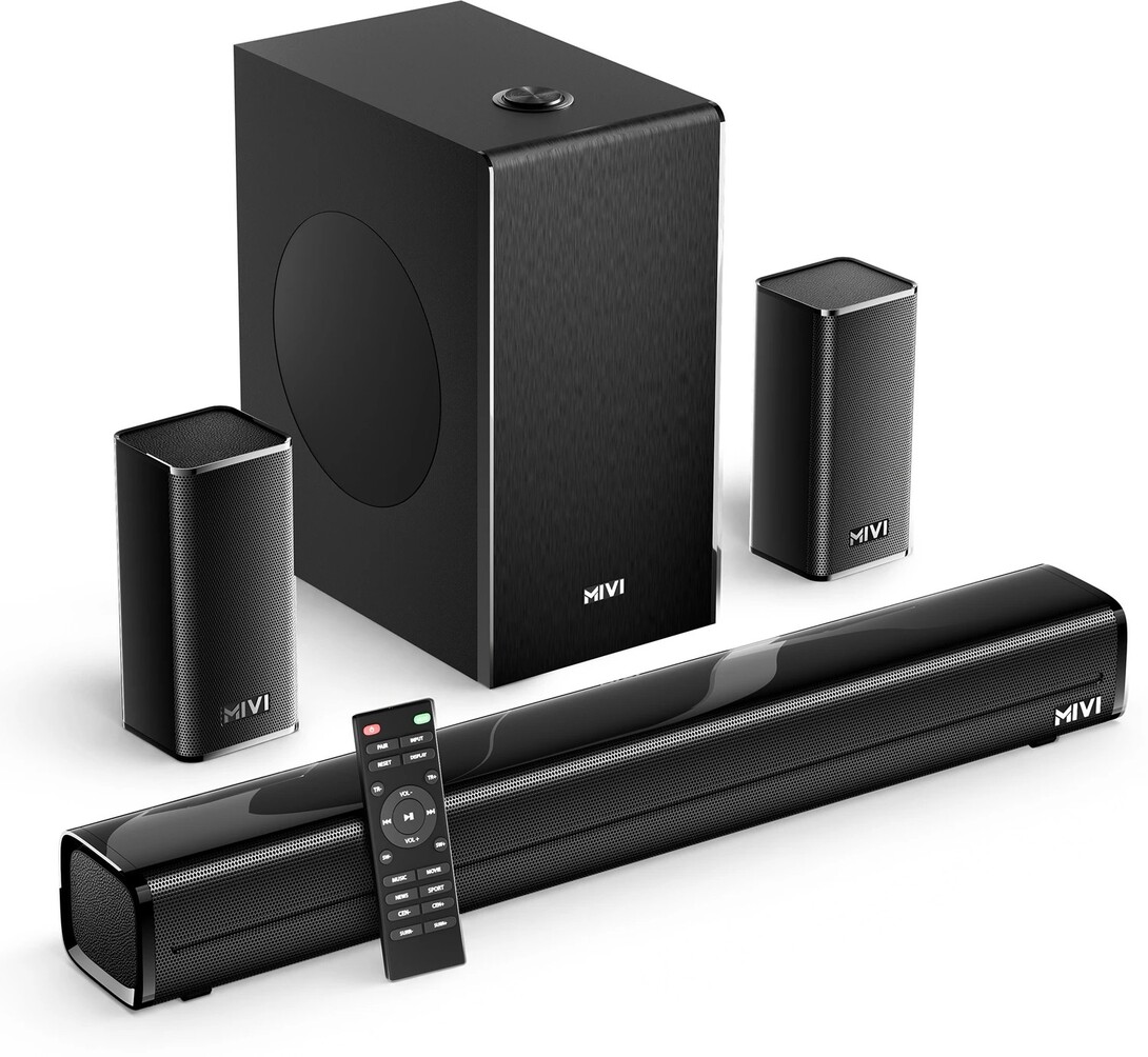 Mivi Fort H350 Soundbar, 350 Watts, 5.1 Channel, Multi-Input  