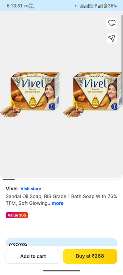 Vivek sandal soap pack of 8