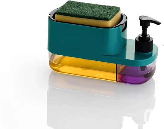 KETNI Dish Soap Dispenser with Sponge Holder for Kitchen, 3 In 1 ...more