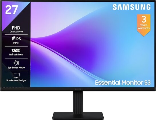 Samsung 27" (68.5 cm) 120hz Flat Monitor|IPS Panel|FHD 1080p (1920 x 1080)