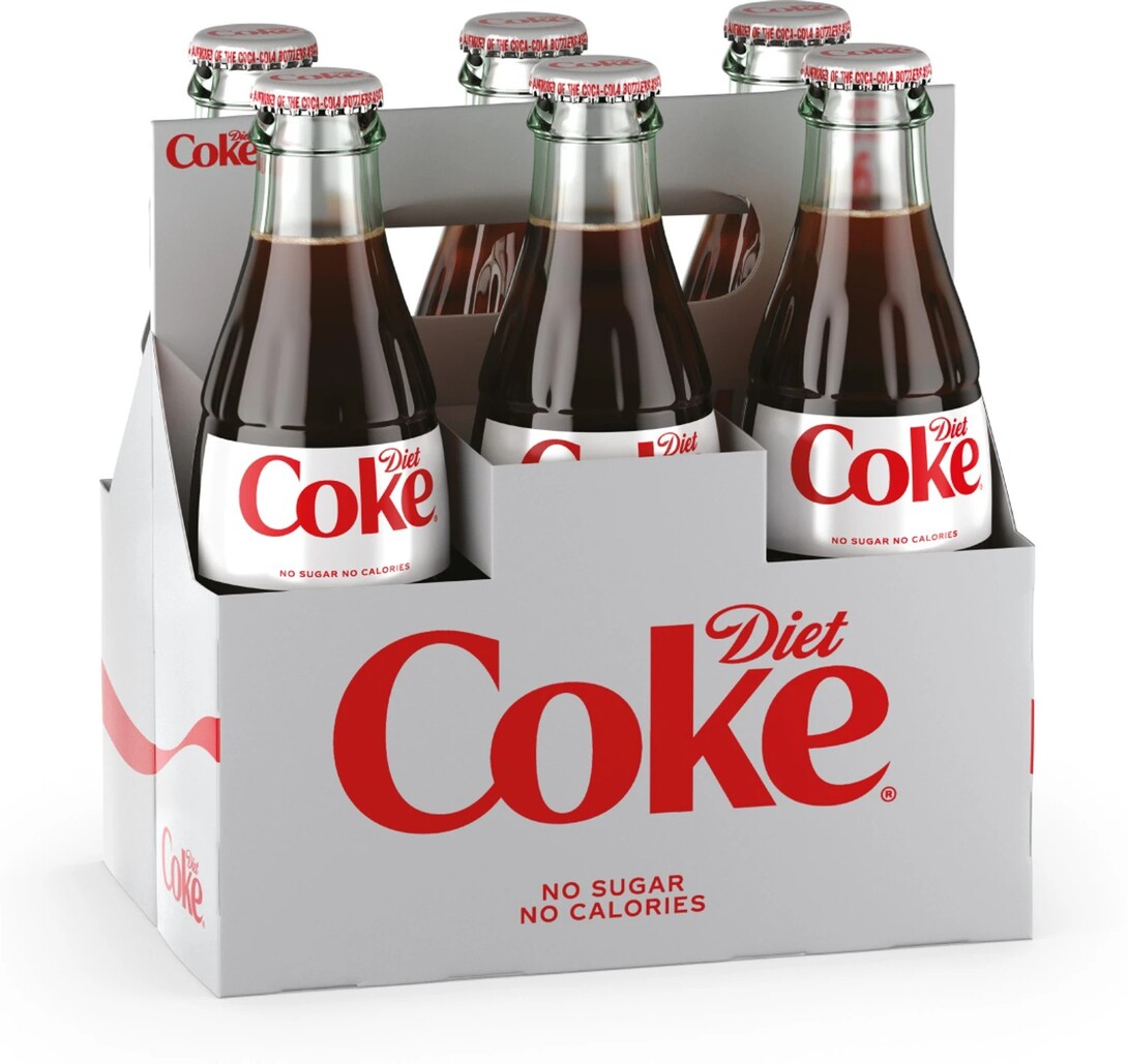 Diet Coke NRGB Glass Bottle Soft Drink (6 x 200 ml),hyperlocal