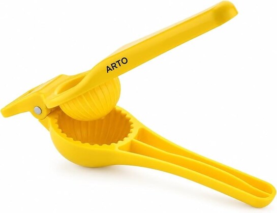 Hand Juicer 2 in 1 Lemon Squeezer - Manual Press Hand Presser for Mini Citrus Fruits (Multicolour) (Pack of 1)