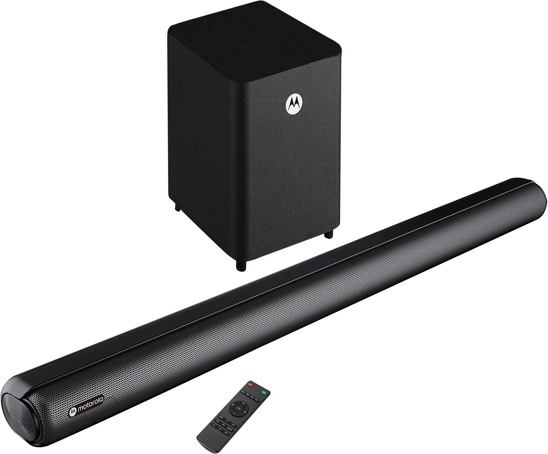 MOTOROLA AmphisoundX 200 W Bluetooth Soundbar (Black, 2.1 Channel...more