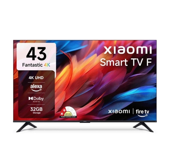 XIAOMI  F Series 108 cm (43 inch) Ultra HD (4K) LED Smart Fire TV with Dolby Audio | Box Speakers | Alexa | 32GB Storage | Filmmaker Mode Mi TV (L43MB-FIN)
