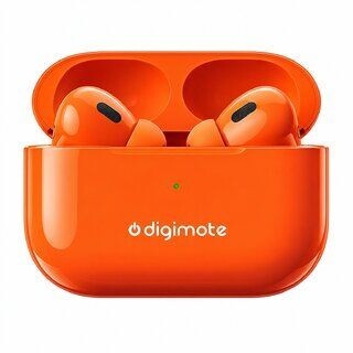 Digimate Yaar Buds Earbuds With with 100 Hours Playtime, HD Dual Mic, 250mAh Battery (DG-EB-YAAR-03, Orange)