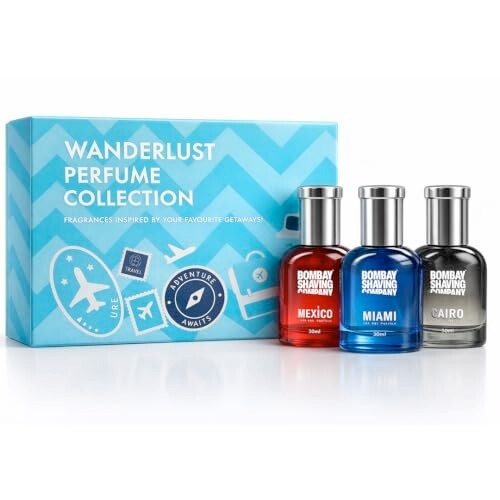Bombay Shaving Company Wanderlust Perfume Gift Set for Men