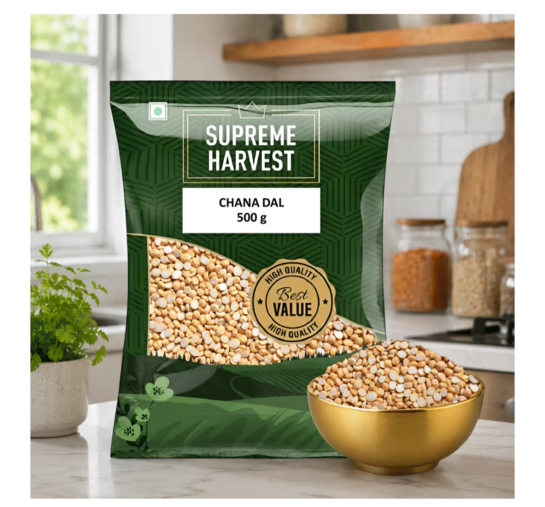 Swiggy Instamart Supreme Harvest Chana Dal 500g @ 30 & more upto 88% off