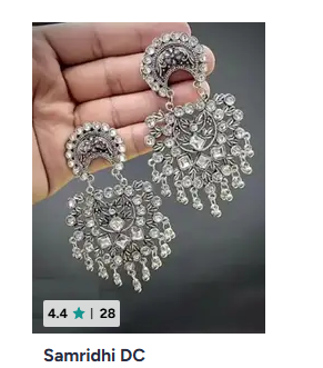 Oxidised Contemporary Drop Earrings under 130