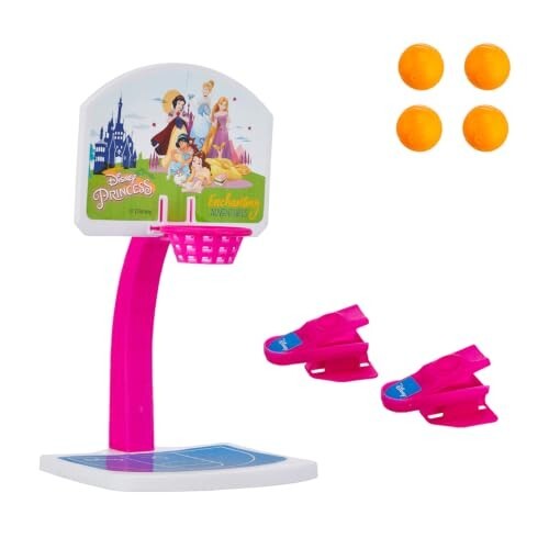 Amazon Brand – Jam & Honey Disney Frozen Tabletop Shooting Basketball Game | Mini Desktop Arcade Toy | for Kids 3+ Years | Spring-Loaded Launcher | Skill Development | Kids Friendly | Gift Ready