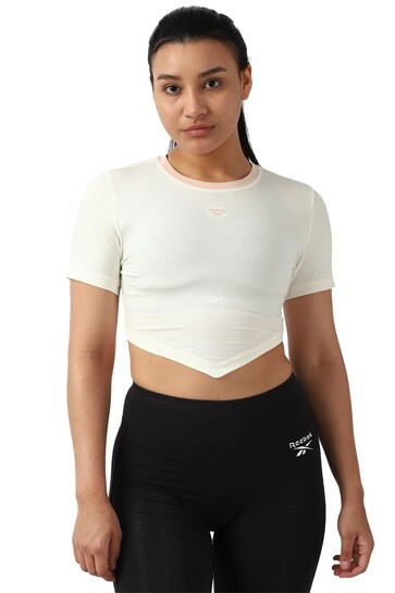 Reebok Women's Solid Regular Fit T-Shirt
