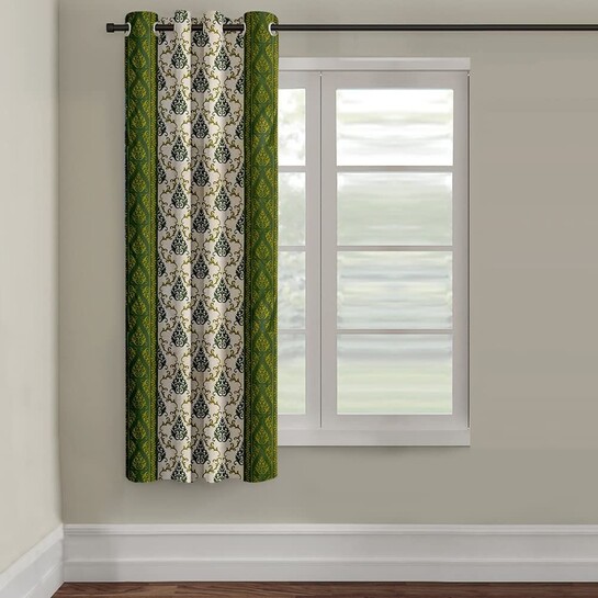 Cortina Damask Light-Filtering Polyester Curtains 5 feet Long Set of 1 for Window 
