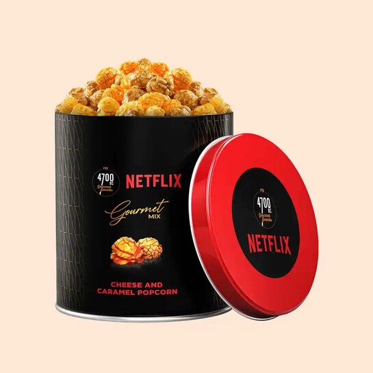 Zepto: Netflix Gourmet Cheese & Caramel Popcorn Tin 200g (Location-Specific)