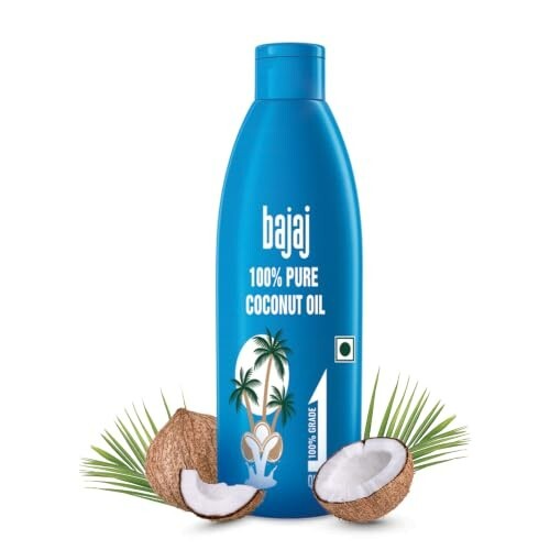 Bajaj 100% Pure Coconut Oil 600ml | Made with Premium Grade 1 Quality Coconuts