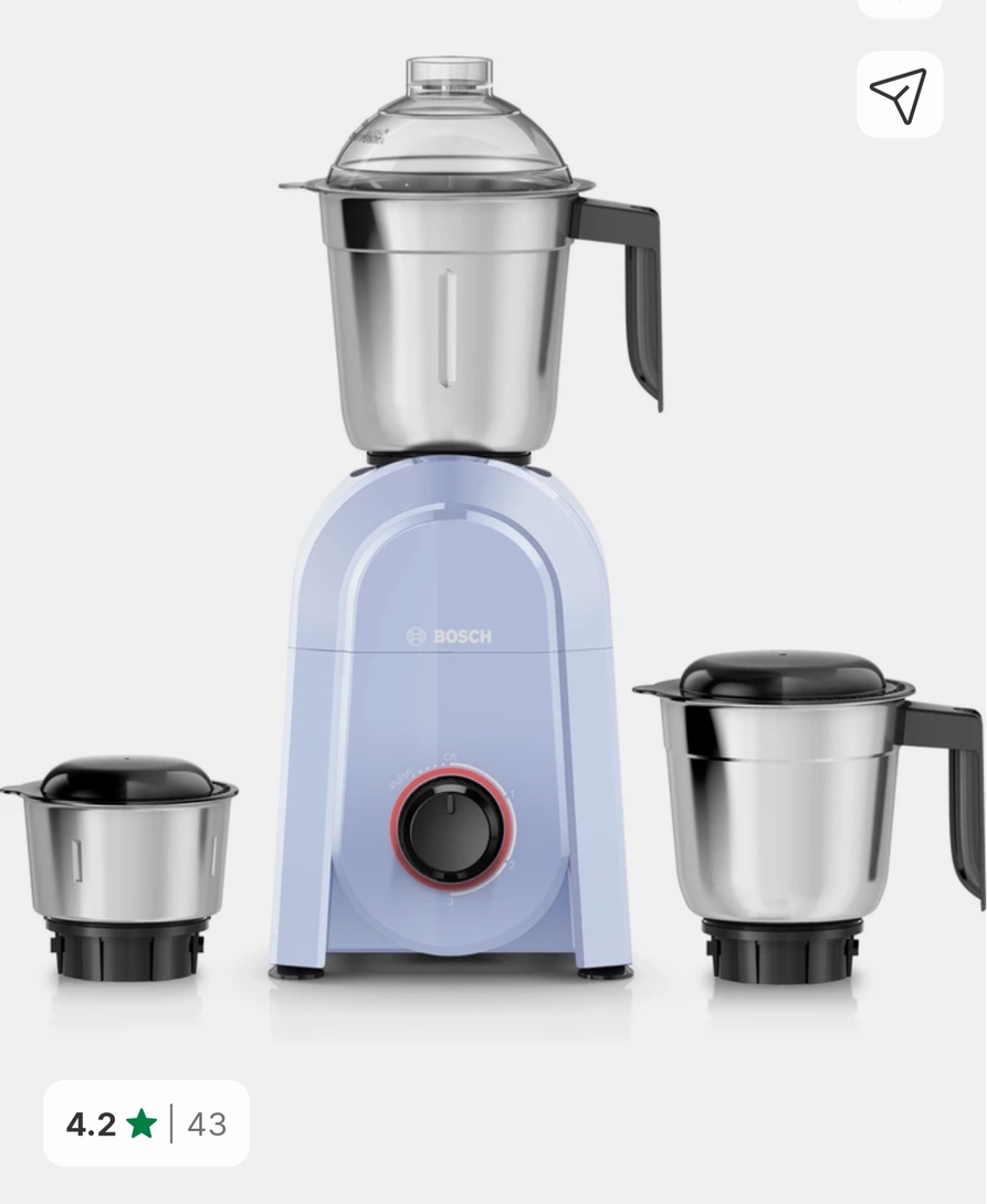 Bosch CosMixx Pro 750W Mixer Grinder @ Just ₹1,754