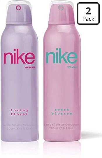 Nike Unisex Woman Fresh Scent Deodorant Spray (Loving Floral/Sweet Blossom)- Pack Of 2 (200Ml Each)