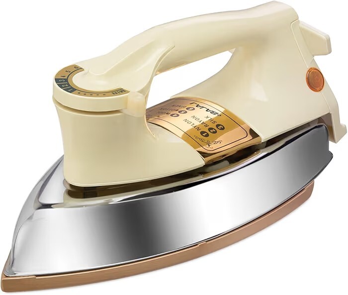 Bajaj DHX-9 1000W Heavy Weight Dry Iron | Advance Soleplate And Anti-Bacterial German Coating Technology