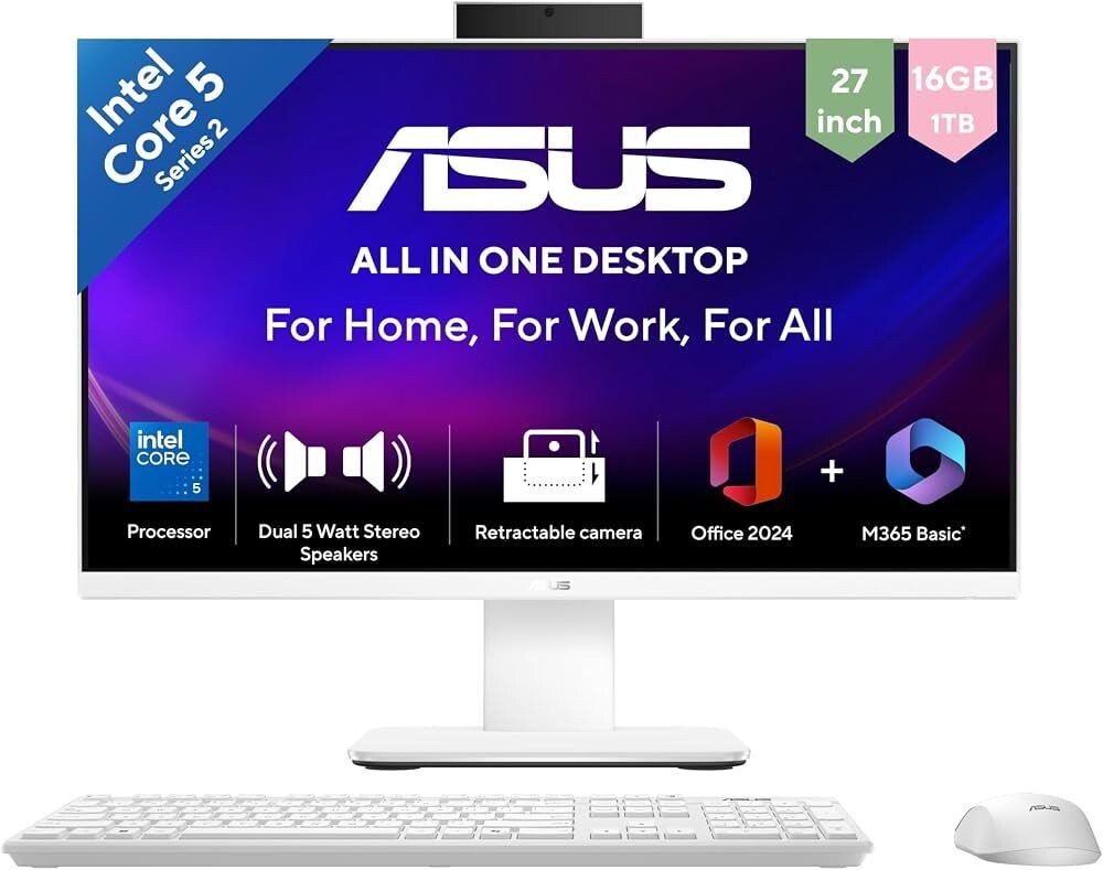 ASUS V470 (2026),i5-14th Gen,Intel Core 5 210H,Intel iGPU,16GB/1TB,FHD,27"(68.58 cm),Windows 11,M365 Basic(1Y),Office 24,