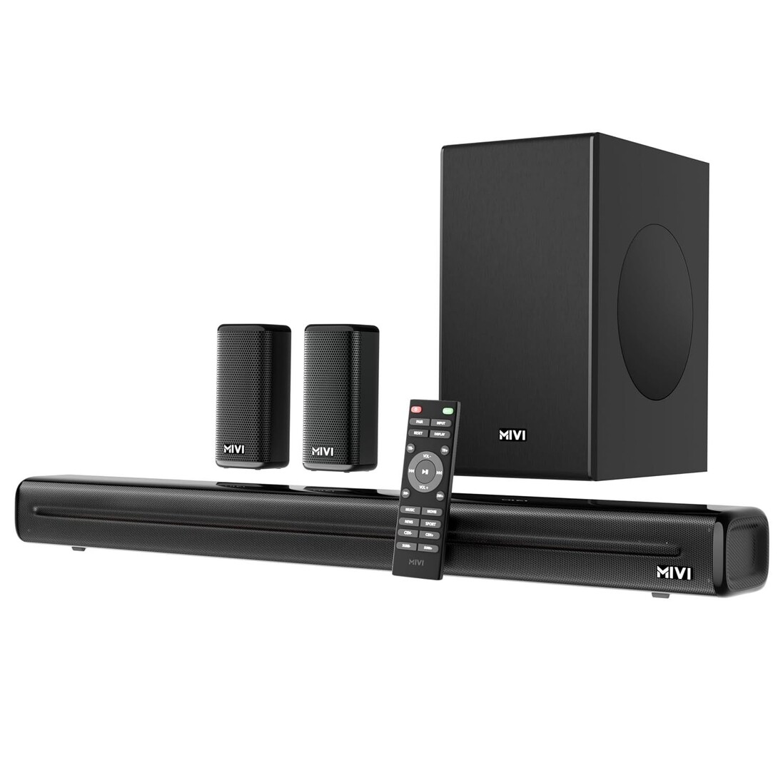 Mivi Nex 650 Soundbar [New Launch], 650 Watts, 5.1 Channel System with Sound bar, Satellite Speakers and Subwoofer