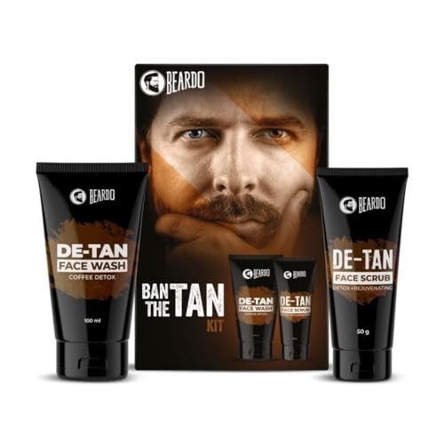 Beardo Ban the Tan Kit | Grooming kit for men | Detan Facewash for men with Coffee extracts & Vitamin E| Detan Face Scrub for Men | Rakhi Gift Hamper for Brother | Gift for Brother | Gift for boyfriend