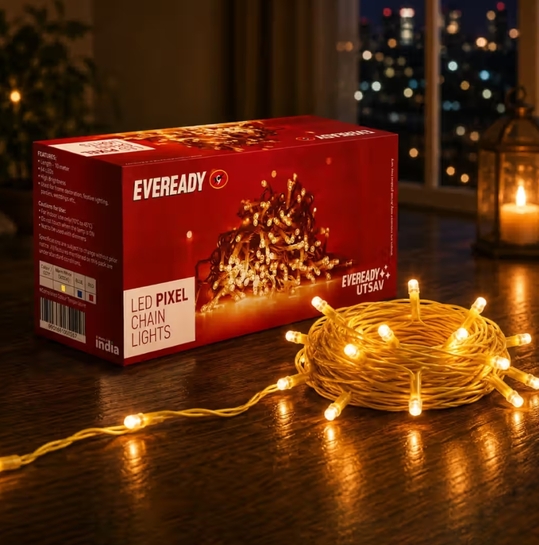 Eveready UTSAV LED Pixel Chain Lights (10m, 46 LED, Warm White) on Instamart: