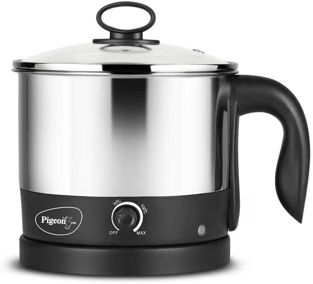 Pigeon Kessel Multipurpose Kettle (12173) 1.2 litres with Stainless Steel Body, 600 Watt