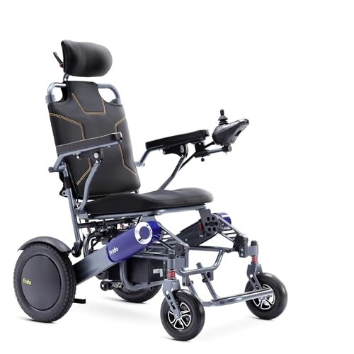 Frido Prime Plus Electric Wheelchair with One Battery for Elderly & Disabled | Automatic Foldable Power Wheelchair with 360° Joystick, Up to 15km Range, Portable for Travel