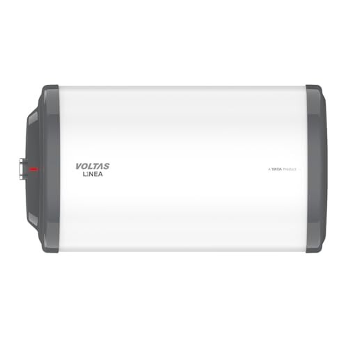 Voltas Linea 25L 3 Star Horizontal Mounting 2000W Water Heater, with Quartzline Technology (Glassline Tank), Warranty: Tank 7 Years, Element 3 Years, 2 year Comprehensive