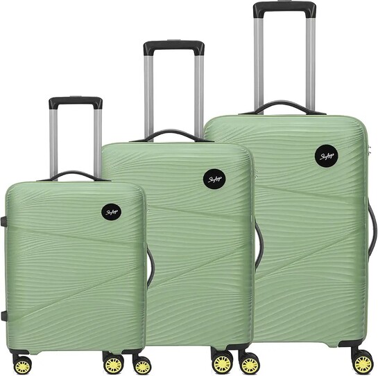 Skybags Swirl Set of 3 Trolley Bag 56, 65 & 75cm | Small+Medium+Large | Hard Luggage | 8 Wheels Suitcase