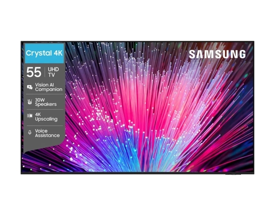 Samsung Crystal 4K Vision AI 138 cm (55 inch) Ultra HD (4K) LED Smart Tizen TV 2026 Edition with 30W Speakers 4K Upscaling HDR 10