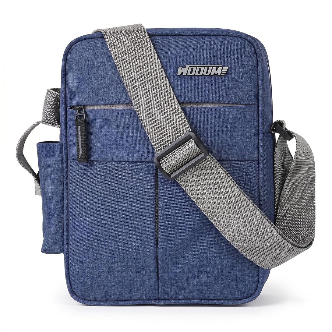 Wooum Sling Bag for Men & Women, Water Resistant Crossbody Messenger Bag with Adjustable Strap, Bottle Holder & Multiple Pockets, Shoulder Bag for Travel, Office