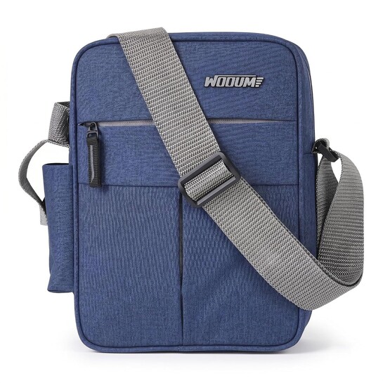 Wooum Sling Bag for Men & Women, Water Resistant Crossbody Messenger Bag with Adjustable Strap, Bottle Holder & Multiple Pockets, Shoulder Bag for Travel, Office