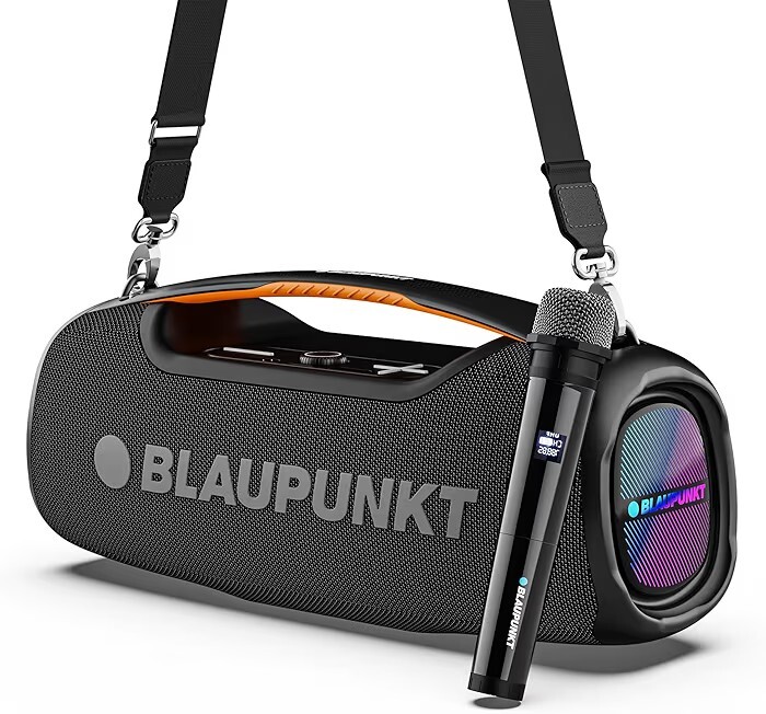 Blaupunkt Atomik Knightz 100W King of Party Speaker Boombox I Thumping Bass |Huge 15,600mAh Battery