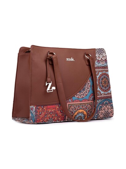 ZOUK Women's Office Essential Bag | Jute | Vegan Leather Handcrafted Tote Bag