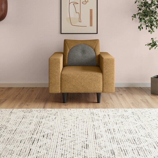 Interio by Godrej Cresco Premium Quality Fabric 1 Seater  Sofa (user specific