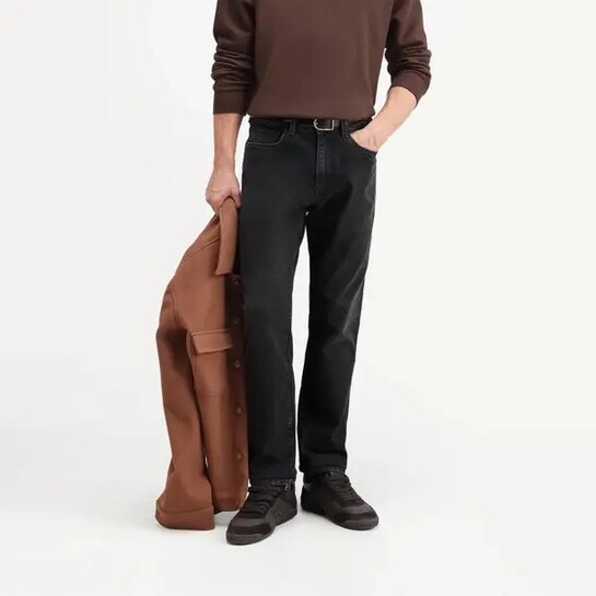 Pepe Jeans Men Mid-Blue Relaxed Fit Mid-Rise Jeans | Classic Straight-Leg Lightly Washed Denim Pants   