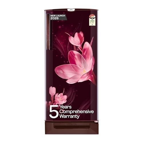 Godrej 185 L 5 Star with 5 Years Comprehensive Warranty New Launch | Direct Cool Single Door Refrigerator (RD 195EN TAI MY WN, Mystic Wine)