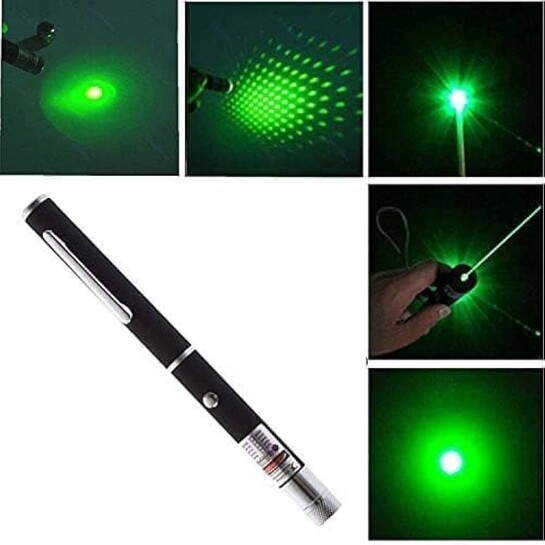 Ultra Powerful Green Laser Pointer Pen, 1000 FT Range with Adjustable Cap for Presentation, Long Range Laser Beam with Extra Disco Light Effect, Ideal for Project Design and Professional Use