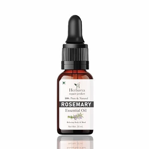 Rosemary Essential Oil 100% Pure & Natural – Hair Growth, Skin Care & Aromatherapy – Undiluted, Steam Distilled – For Diffuser, Scalp & DIY – 30ml