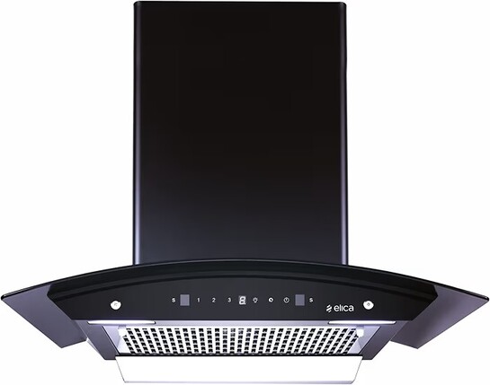 Elica 60 cm 1350 m3/hr Filterless Autoclean Kitchen Chimney (WDFL 606 HAC LTW MS NERO, Touch + Motion Sensor Control, Black)
