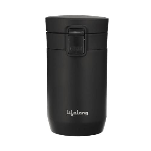 Lifelong 260ml Insulated Coffee Mug | 3-Layer | Steel-Copper-Steel Vacuum Insulated Tumbler | Travel Mug | Double Lock Leak-Proof Lid, Food Grade Spout, Antislip Base | Portable Coffee Car Cup Holder