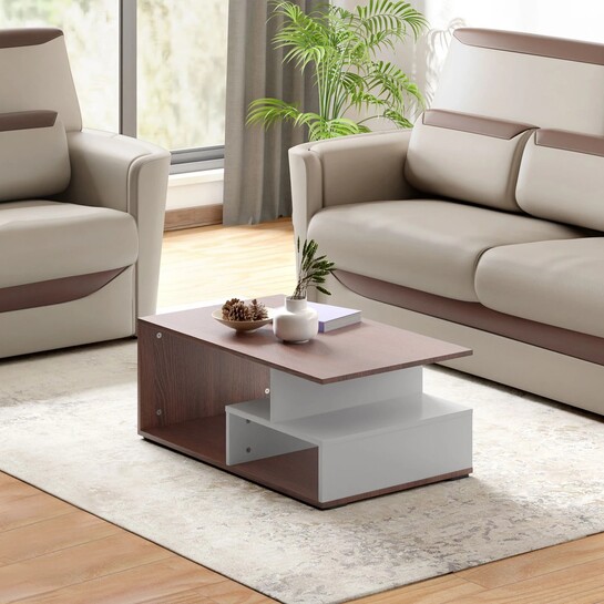 Interio by Godrej Ewa Engineered Wood Coffee Table (Finish Color - Brown, Knock Down) user specific
