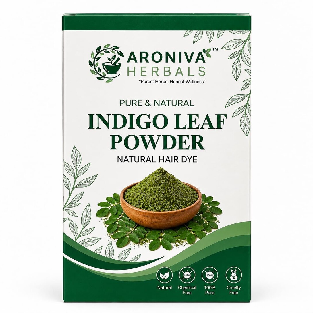 Indigo Powder 200g for Hair Color - 100% Natural Organic Indigo Leaf Powder for Grey Coverage & Natural Black Hair Dye, Chemical Free