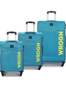 WROGN Soft Body Set of 3 Luggage 4 Wheels - Aspire Set-3(22 Inch+...user specific