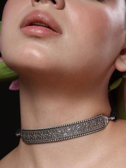 Veni Brass Silver-Plated Choker