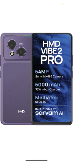 Upcoming:- HMD Vibe2Pro 5G 6GB | 128 GB at ₹14999