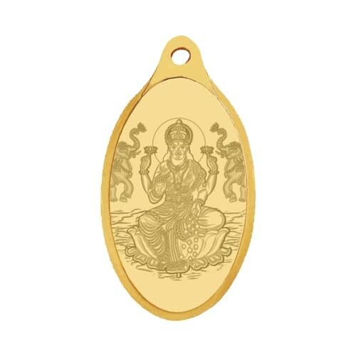 WHP Jewellers 24kt (999) 1 gram Goddess Lakshmi Yellow Gold Lakshmi Pendant