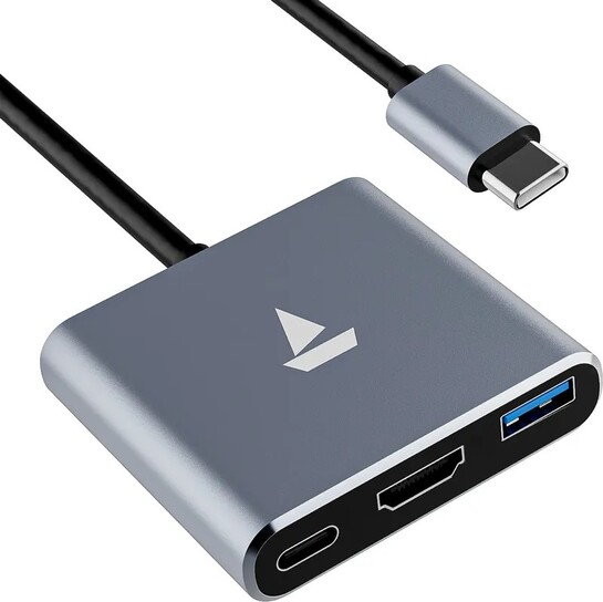 boAt Type C Swift Lynk 3 in 1 USB Hub (Silver)