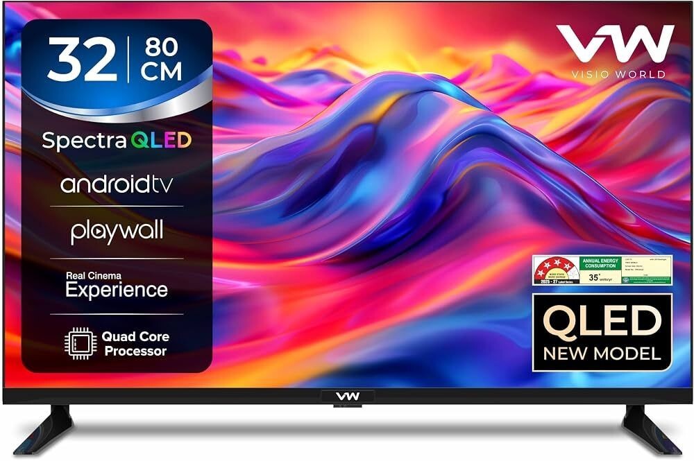 Visio World VW 80 cm (32 Inches) SmartChoice Spectra Series Full HD Smart QLED Android TV