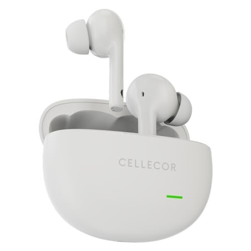 CELLECOR BROPODS CB44 TWS Earbuds | Ultra Low Latency | ENC | Type-C (White)